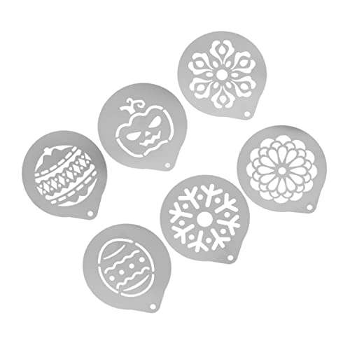 Holibanna Teiliges Kaffeestempel aus Diy Cappuccino Latte Milchschaum Schablonen für Kreative Kaffee Dekoration für Cafés und Kaffeeliebhaber von Holibanna