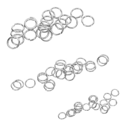 Holibanna Teiliges Offene Sprungringe aus Metall Edelstahl Biegeringe für Schmuckherstellung DIY Armband Ohrring Halsketten Reparatur Zubehör mit Anlaufgeschützter Polierter Oberfläche von Holibanna