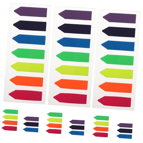 Holibanna Teiliges Selbstklebende Beschreibbare Richtung Markierungsetiketten in Fluoreszierenden Farben Halbdurchsichtiges Papier Praktische Seitenmarkierer für Schule Büro und Zuhause von Holibanna