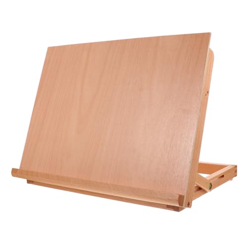 Holibanna Tisch staffelei aus Holz Einstellbares Zeichenbrett Faltbarer Desktop zeichenständer mit Rutschfesten Pads für Anfänger Studenten und Künstler mit Kleinen Mittleren Medien von Holibanna