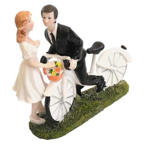 Holibanna Tortenfigur Und Fahrrad Resin Dekoration Für Hochzeiten Tortenaufleger Für Unvergessliche Feiern Wunderschöne Tortendekoration von Holibanna