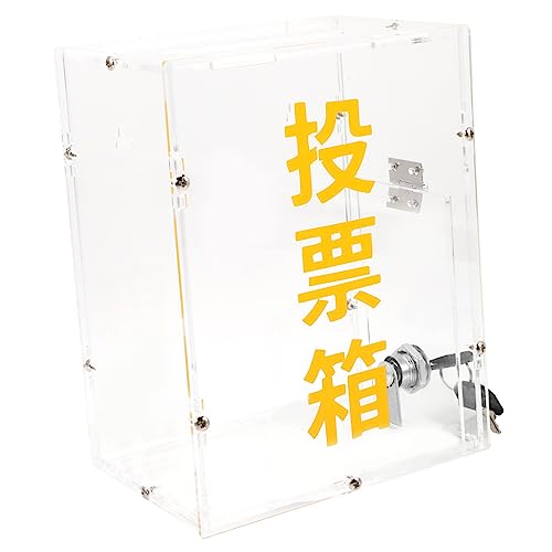 Holibanna Transparente Acryl Spendenbox mit Schloss Stabile Sammelbox für Fundraising Wahlurnen Vorschlags und Spendensammlung Wandmontierbar Langlebig und Bruchfest von Holibanna