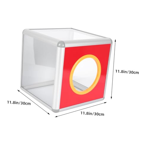 Holibanna Transparente Rote Würfel lotteriebox Langlebiger Mehrfunktionaler Kartenhalter für Partys Spenden Abstimmungen und Spiele von Holibanna