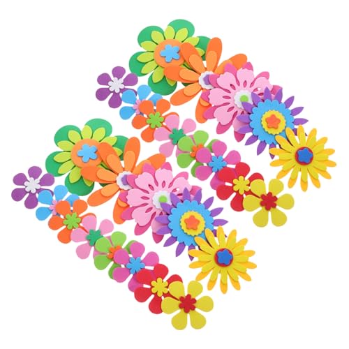 Holibanna Tüten Bunte Cartoon Blumen Papierausschnitte für Pinnwand Dekorationen EVA Bastelprojekte DIY Klassenzimmer Wanddeko Farbenfrohe Blumenmotive für Schule und Party von Holibanna
