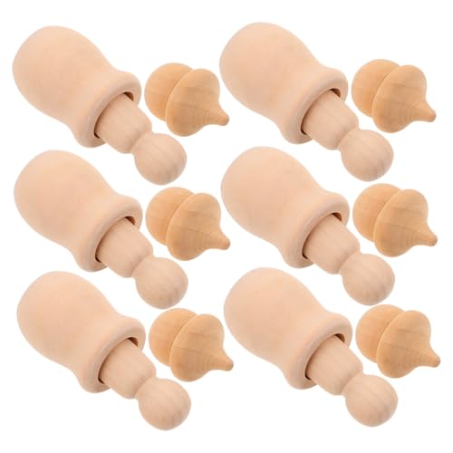 Holibanna Unvollendete Holz-eicheln mit Peg Puppen in Bechern Unbemalte Holzfiguren für DIY Bastelprojekte Weihnachtsornamente Zählhilfe und Rustikale Tischdeko Holzspielzeug Holibanna Unvollendete Holz-eicheln mit Peg Puppen in Bechern Unbemalte Holzfiguren für DIY Bastelprojekte Weihnachtsornamente Zählhilfe und Rustikale Tischdeko Holzspielzeug von Holibanna