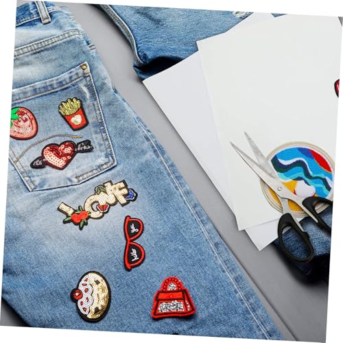 Holibanna Waschbarer Selbstklebender Reparaturflicken aus Stoff DIY Applikationen für Kleidung Taschen Jacken und Jeans Flexible Formbarkeit Verstärkt und Dekorativ Bügel Klebefrei von Holibanna