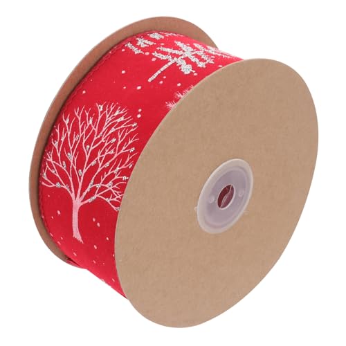 Holibanna Weihnachtliches Dekoband Weihnachtsbaum Schleifenband Geschenkband für Geschenkverpackung und Partydekoration Bastelband Langlebig und Vielseitig Einsetzbar von Holibanna