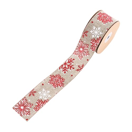 Holibanna Weihnachtsschleife DIY Geschenkband mit Schneeflocken Muster Langlebiges Dekoratives Band für Weihnachtsbaum Geschenkverpackung Partydeko und Bastelbedarf Holibanna Weihnachtsschleife DIY Geschenkband mit Schneeflocken Muster Langlebiges Dekoratives Band für Weihnachtsbaum Geschenkverpackung Partydeko und Bastelbedarf von Holibanna