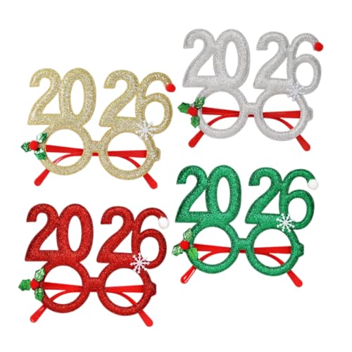 Holibanna Weihnachtssonnenbrillen in Großpackung, 4 Stück: Glitzernde Partybrillen – 2026 Sonnenbrillen Als Weihnachtsgeschenk – Neuartige Brillen-requisiten Für Die Und Holibanna Weihnachtssonnenbrillen in Großpackung, 4 Stück: Glitzernde Partybrillen – 2026 Sonnenbrillen Als Weihnachtsgeschenk – Neuartige Brillen-requisiten Für Die Und von Holibanna