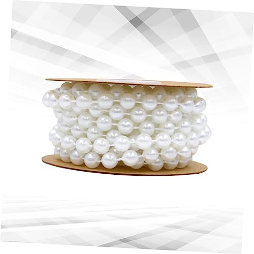 Holibanna Weiße Kunststoffperlenkette Rolle Rund Glänzend Feste Perlen für DIY Schmuck Armband Hochzeitsdeko Basteln und Geschenkverpackung von Holibanna