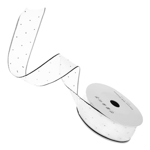 Holibanna Weißes Chiffonband mit Strassbesatz Breit Yards Organza Geschenkband für Hochzeitsdekoration DIY Schleifen Haarschmuck Geschenkverpackung Vielseitig Einsetzbar Holibanna Weißes Chiffonband mit Strassbesatz Breit Yards Organza Geschenkband für Hochzeitsdekoration DIY Schleifen Haarschmuck Geschenkverpackung Vielseitig Einsetzbar von Holibanna