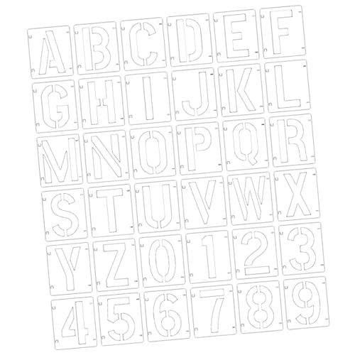 Holibanna Wiederverwendbare Buchstaben und Zahlen Schablonen aus Pet Teiliges Glatte Kanten Robust Geruchlos Vielseitig für Malerei DIY Wandgestaltung Holzschilder Acrylmalerei Holibanna Wiederverwendbare Buchstaben und Zahlen Schablonen aus Pet Teiliges Glatte Kanten Robust Geruchlos Vielseitig für Malerei DIY Wandgestaltung Holzschilder Acrylmalerei von Holibanna