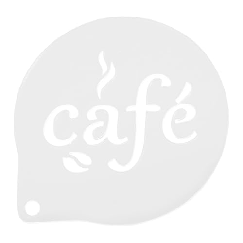 Holibanna Wiederverwendbare Latte Art Schablone aus Kaffeeschablone für DIY Cappuccino Dekoration Einfache Platzsparend für Kaffeeliebhaber von Holibanna