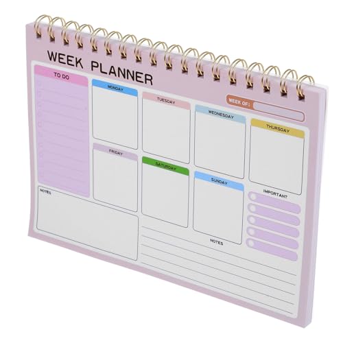 Holibanna Wochenplaner Spiralbindung Notizbuch Undatiertes To Do Wochenkalender Notizblock mit Großzügigem Schreibbereich Robuster Papierumschlag für Aufgabenmanagement und Lebensplanung Holibanna Wochenplaner Spiralbindung Notizbuch Undatiertes To Do Wochenkalender Notizblock mit Großzügigem Schreibbereich Robuster Papierumschlag für Aufgabenmanagement und Lebensplanung von Holibanna