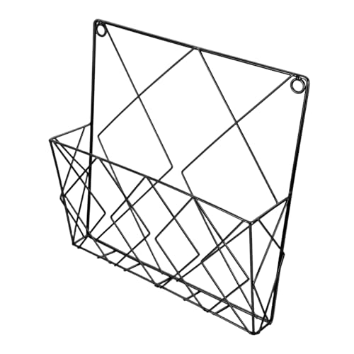 Holibanna Zeitschriftenhalter Aus Eisen Für Die Wand, Mehrzweck-aufbewahrungsregal, An Der Wand Montierter Zeitschriftenhalter, Hängeregistratur-organizer Aus Metalldraht von Holibanna
