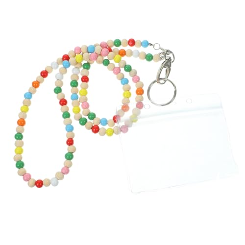 Holibanna Zertifikatskartenkette Name Lanyard-Ausweishalter Büro Farben Nacken klobig Dekoratives Schlüsselband aus Holzperlen Ausweisschilder, die an Seilen hängen Lanyard unterrichten Bunt Holibanna Zertifikatskartenkette Name Lanyard-Ausweishalter Büro Farben Nacken klobig Dekoratives Schlüsselband aus Holzperlen Ausweisschilder, die an Seilen hängen Lanyard unterrichten Bunt von Holibanna