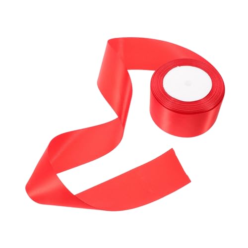Holibanna rotes Band Perlenband Netzband Weihnachtsbaumband Mesh-Weihnachtsband rotes weihnachtsband Bänder für Weihnachtsbaum Spitzenbänder zum Basteln Streifenband Goldseilband Polyester von Holibanna