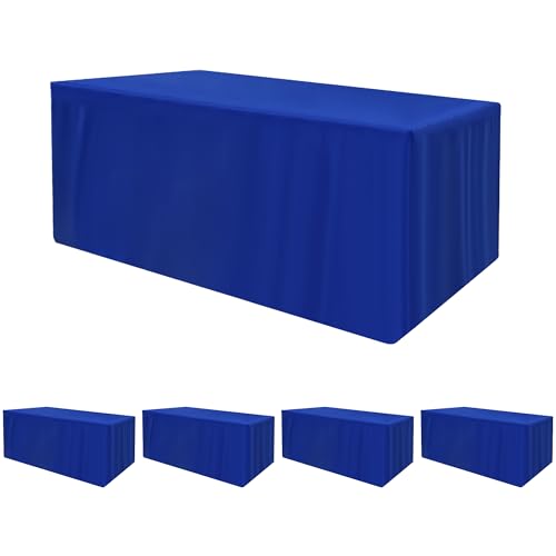 HolidayIdeas Königsblaue passende Tischkleidung, 183 x 76 cm, 4 Stück, rechteckige Tischdecken, Polyesterstoff, Tischdecken für Partys, Urlaub, Abendessen, Messen HolidayIdeas Königsblaue passende Tischkleidung, 183 x 76 cm, 4 Stück, rechteckige Tischdecken, Polyesterstoff, Tischdecken für Partys, Urlaub, Abendessen, Messen von HolidayIdeas