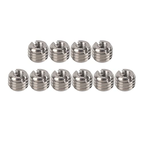 Holigie 10pcs weibliche M4x0.7 männliche M8x1.25 Gewinde 6mm Reduktion der Nüsse Edelstahlgewinde Einsätze Kit Männliche Frau Reduktionsmutter Reparaturwerkzeug für Luftfahrt von Holigie