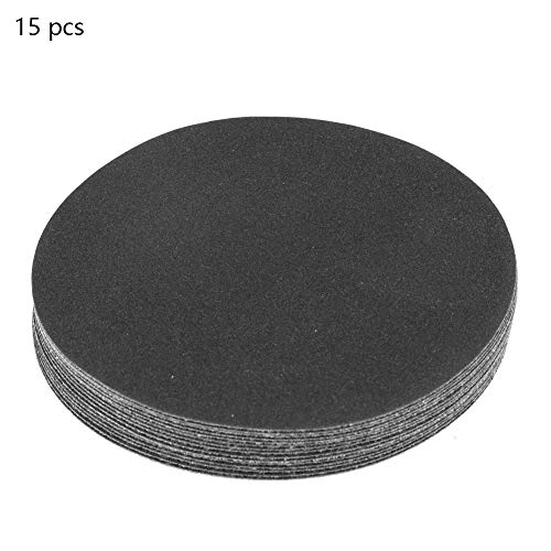 Holigie 15 Piece Wet and Dry Sandpaper Set,5 Inch Round Polishing Discs 180-10000 Grit Multi Grit Sandpaper for Automotive Woodworking Metal Polishing (5 Inch 180#) von Holigie