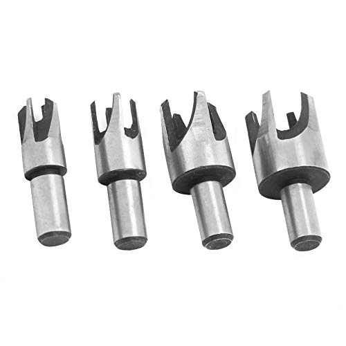 Holigie 4 -Stück -Set von 45 Tenon -Bohrbits mit 45 Kohlenstoffstahl, Kohlenstoffstahlmaterial ist hohe Härte robust und langlebig für Korkenkorken Schneidwerkzeuge geeignet von Holigie