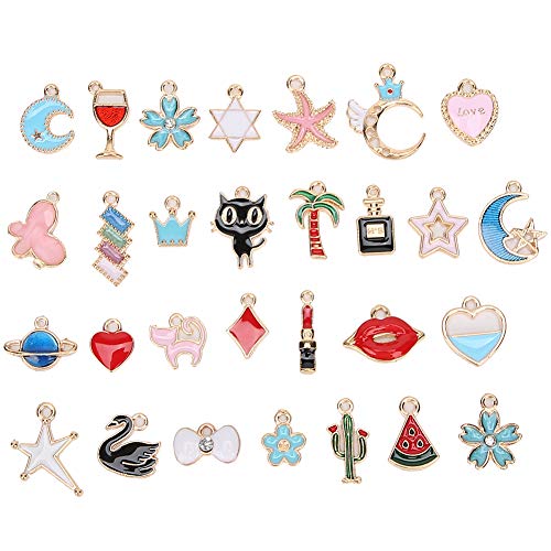 Holigie DIY -Anhänger Accessoires Legierung Bunte Öl Tropfschmuck Making Vorräte 30pcs Stile für Handwerk Schmuck DIY Handwerk Holigie DIY -Anhänger Accessoires Legierung Bunte Öl Tropfschmuck Making Vorräte 30pcs Stile für Handwerk Schmuck DIY Handwerk von Holigie