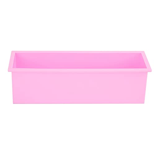 Holigie Große 1200 ml Rechteck Silikonseife Schimmelpilze DIY Toast Schimmelherstellung Werkzeugkasten für hausgemachte Seife Handwerk mit sicherem Material Pink Himmelblau Lila (Roseate) von Holigie