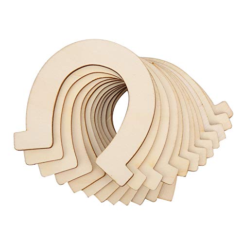 Holigie Horseshoe Shape Wooden Pendants Safe DIY Craft Kit for Kids Christmas Wedding Decorations 24Pcs Handmade Wood Hanging Ornaments 3.3 x 3.6in Holigie Horseshoe Shape Wooden Pendants Safe DIY Craft Kit for Kids Christmas Wedding Decorations 24Pcs Handmade Wood Hanging Ornaments 3.3 x 3.6in von Holigie