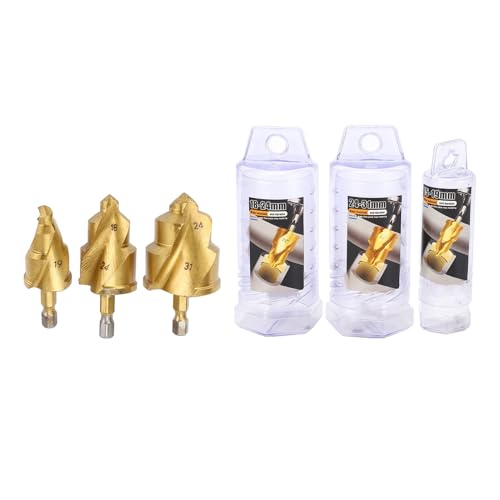Water Pipe Lifting Drill Bits Heavy Duty PPR Pipe Expander Repair Tool with Limit Rotating Flute 1/4in Hex Shank for Plumbing Professionals and DIY Enthusiasts Set of 3 Industrial Water Pipe Lifting Drill Bits Heavy Duty PPR Pipe Expander Repair Tool with Limit Rotating Flute 1/4in Hex Shank for Plumbing Professionals and DIY Enthusiasts Set of 3 Industrial von Holigie