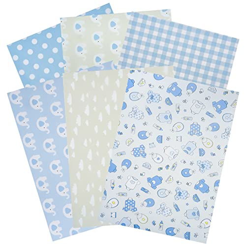 Holijolly Seidenpapier zum Einwickeln – 30 Blatt – Baby Boy Design – 35 x 50 cm pro Blatt von Holijolly