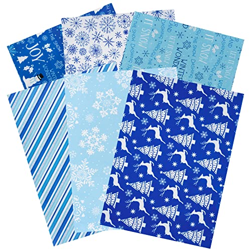 Holijolly Weihnachts-Seidenpapier – 30 Blatt – Blaues Design – 35 x 50 cm pro Blatt von Holijolly