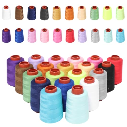 20 W Nähgarn-Set, je 800 Garne Polyesterfäden für Nähmaschine, Allzweck-Nähgarn aus Polyesterfäden für Nähmaschine, Handnähen, Quilten, Overlock-Nähmaschinen 20 W Nähgarn-Set, je 800 Garne Polyesterfäden für Nähmaschine, Allzweck-Nähgarn aus Polyesterfäden für Nähmaschine, Handnähen, Quilten, Overlock-Nähmaschinen von Hollima