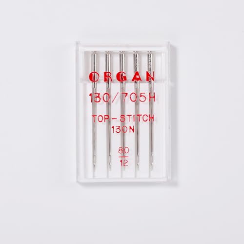 5 Stück Organ Nadeln, Topstitch Nähmaschinennadeln – Quilting & Topstitching Zubehör, Größe 80/12, 5 Nadeln, kompatibel mit Haushaltsnähmaschinen 5 Stück Organ Nadeln, Topstitch Nähmaschinennadeln – Quilting & Topstitching Zubehör, Größe 80/12, 5 Nadeln, kompatibel mit Haushaltsnähmaschinen von Hollima