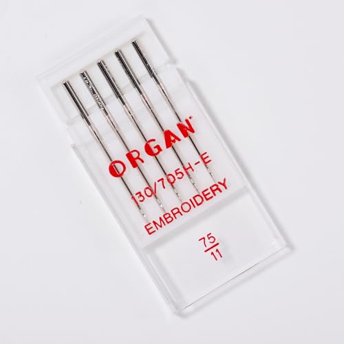 Organ Nähmaschinennadeln, verschiedene Sticknadeln, Größe 75/11, kompatibel mit Haushaltsnähmaschinen, 5 Stück Organ Nähmaschinennadeln, verschiedene Sticknadeln, Größe 75/11, kompatibel mit Haushaltsnähmaschinen, 5 Stück von Hollima