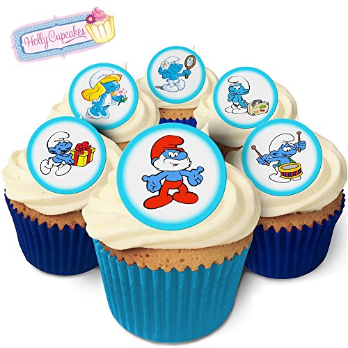 24 Wunderschöne essbare Kuchendekorationen: Die Schlümpfe/Smurfs von Holly Cupcakes