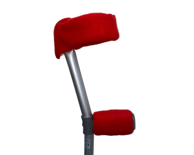 Rote Krücke Armbedeckungen Ärmel Manschetten Ellenbogen Krücken Pads - Komplettes Set von HollyandBerry