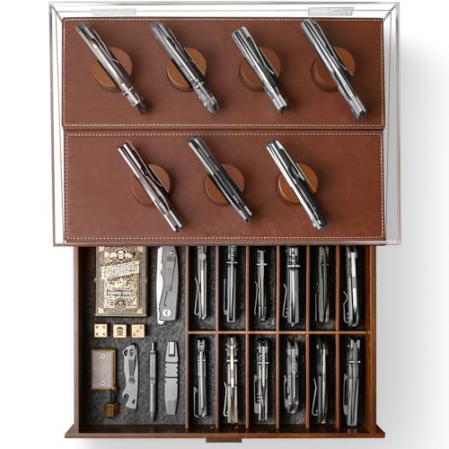 Präsentieren Sie Ihre Messersammlung mit The Armory Pro – Premium-Taschenmesser-Vitrine für 20–30 Messer Männer – einfacher Zugang und große Schublade Präsentieren Sie Ihre Messersammlung mit The Armory Pro – Premium-Taschenmesser-Vitrine für 20–30 Messer Männer – einfacher Zugang und große Schublade von Holme & Hadfield