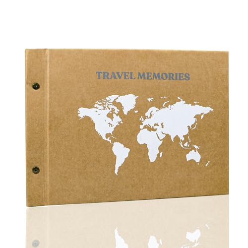 Holoary Scrapbook Album 80 Seiten 11,6 x 8,5 Zoll Hardcover Kraft Blanko Seite DIY Scrapbook Fotoalbum für Reise Hochzeit Jahrestag Familie von Holoary