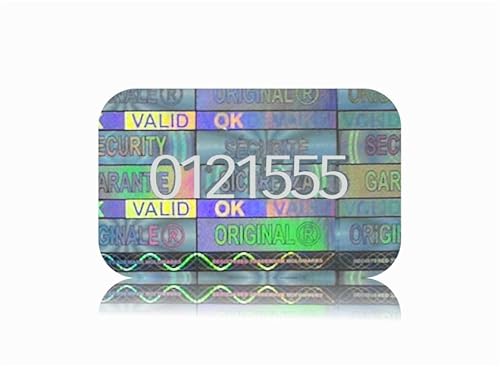 1500 Holomarks Siegel Aufkleber mit Seriennummern, Garantie Hologramm Etiketten 16x10mm 1500 Holomarks Siegel Aufkleber mit Seriennummern, Garantie Hologramm Etiketten 16x10mm von Holomarks