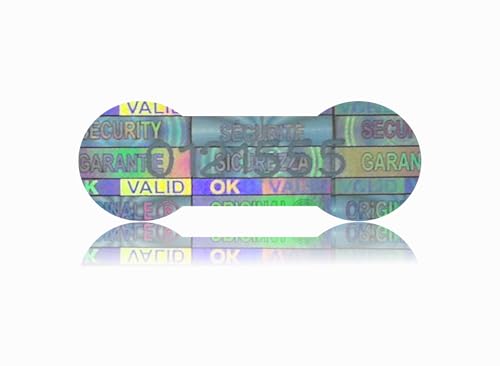 1500 Holomarks Siegel Aufkleber mit Seriennummern, Garantie Hologramm Etiketten Dogbone 20x7mm 1500 Holomarks Siegel Aufkleber mit Seriennummern, Garantie Hologramm Etiketten Dogbone 20x7mm von Holomarks