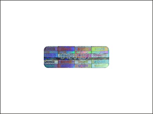 Holomarks 130 St. High Security Hologramm Etiketten mit Seriennummern, Garantie Siegel Aufkleber 30x10mm von Holomarks