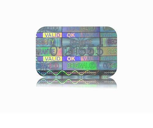 Holomarks 200 St. Silver Hologramm Etiketten mit Seriennummern, Garantie Siegel Aufkleber 16x10mm Holomarks 200 St. Silver Hologramm Etiketten mit Seriennummern, Garantie Siegel Aufkleber 16x10mm von Holomarks