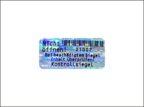Holomarks 250 Kontrollsiegel Hologramm Etiketten Garantie Siegel Sicherheits Aufkleber 32x15mm von Holomarks
