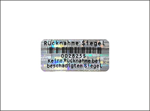 Holomarks 250 St. Rücknahmesiegel Silver Hologramm Etiketten Garantie Siegel Sicherheitsaufkleber 32x15mm Holomarks 250 St. Rücknahmesiegel Silver Hologramm Etiketten Garantie Siegel Sicherheitsaufkleber 32x15mm von Holomarks