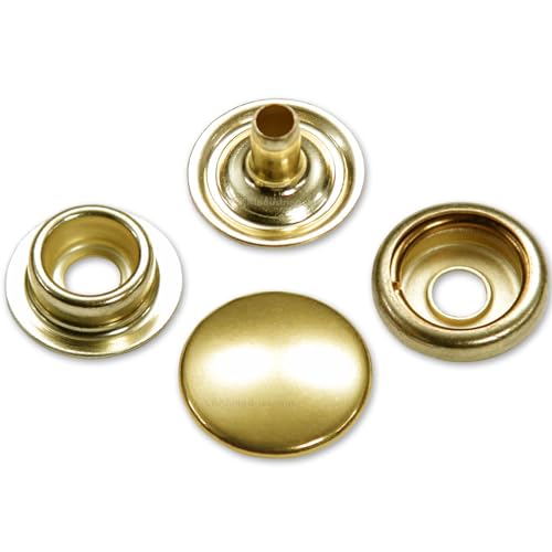 HolsterSmith Metall-Schnapp-Sets – (Linie 24) – (Messing) – (10 Sets) – für Leder, Holster, Etuis, Taschen und Kleidung von HolsterSmith