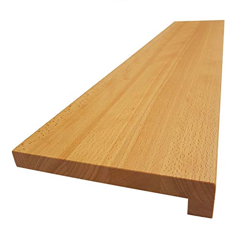Holz-Projekt-Summer Fensterbank BUCHE Massivholz Treppenstufe Renovierungsstufe Trittstufe Maßanfertigung (25 x 80cm, Oberfläche unbehandelt) von Holz-Projekt-Summer