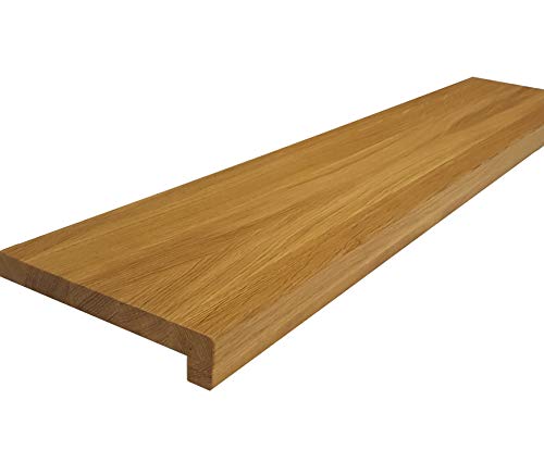 Holz-Projekt-Summer Fensterbank Eiche Massivholz Treppenstufe Renovierungsstufe Trittstufe Maßanfertigung (25 x 180cm, Oberfläche unbehandelt) von Holz-Projekt-Summer