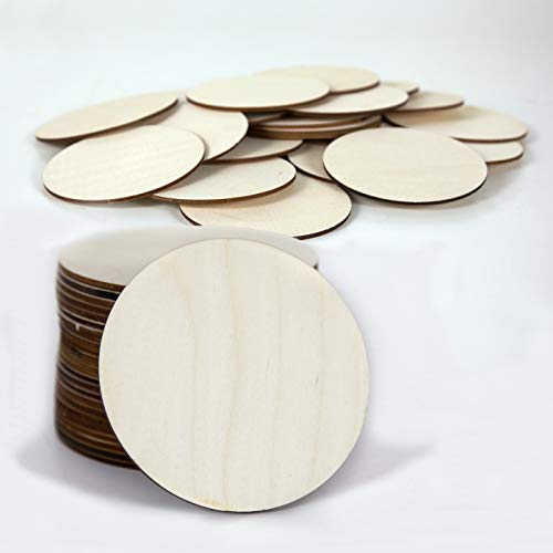 HolzFee Glas-Untersetzer Holz Holzscheiben rund Ø 10 cm Holzscheiben 25-100 Stück nach Auswahl (100) (50) von Holzfee