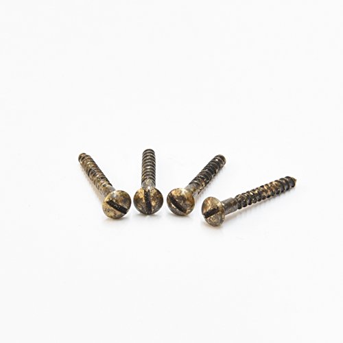 HOLZANDO 4x Mini Holzschrauben 2x16 mm – Schlitz, antik patiniert – für Schlüsselschilder & Möbelbeschläge HOLZANDO 4x Mini Holzschrauben 2x16 mm – Schlitz, antik patiniert – für Schlüsselschilder & Möbelbeschläge von Holzando.de