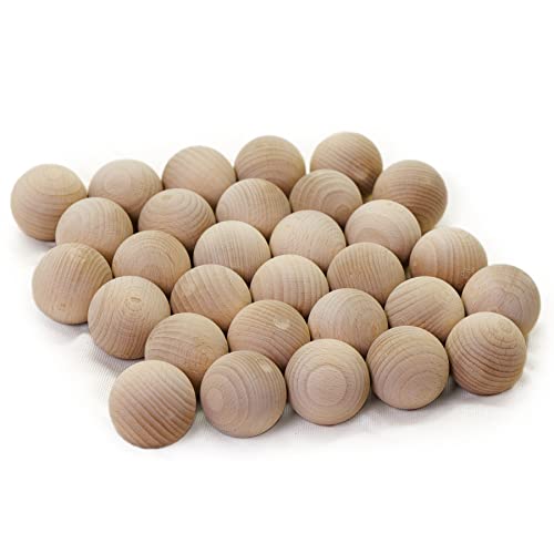 HolzFee Holzkugel Set 30 Stück Buchenholz Kugel Holz 4 cm ohne Loch massiv von Holzfee